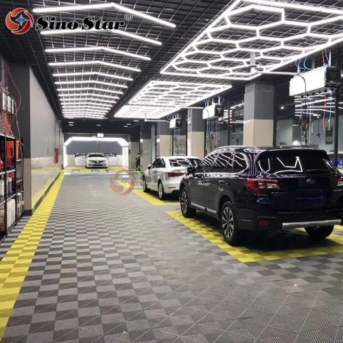 Car interior care center detailing garage workshop automotive showroom board 3d shop choose shops