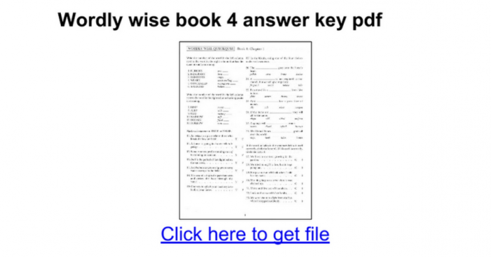 Wordly wise answer key book 7