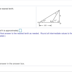 Find h to the nearest tenth