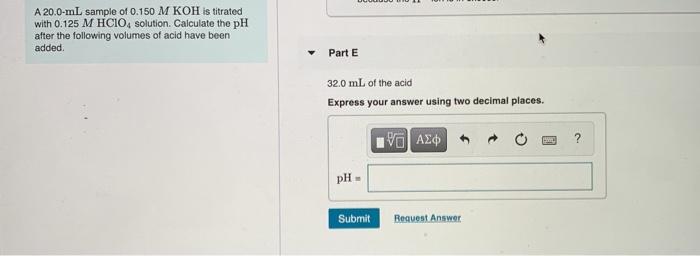 The ph of a solution made by combining 150.0 ml