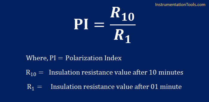 The recommended minimum polarization index for an ac motor is